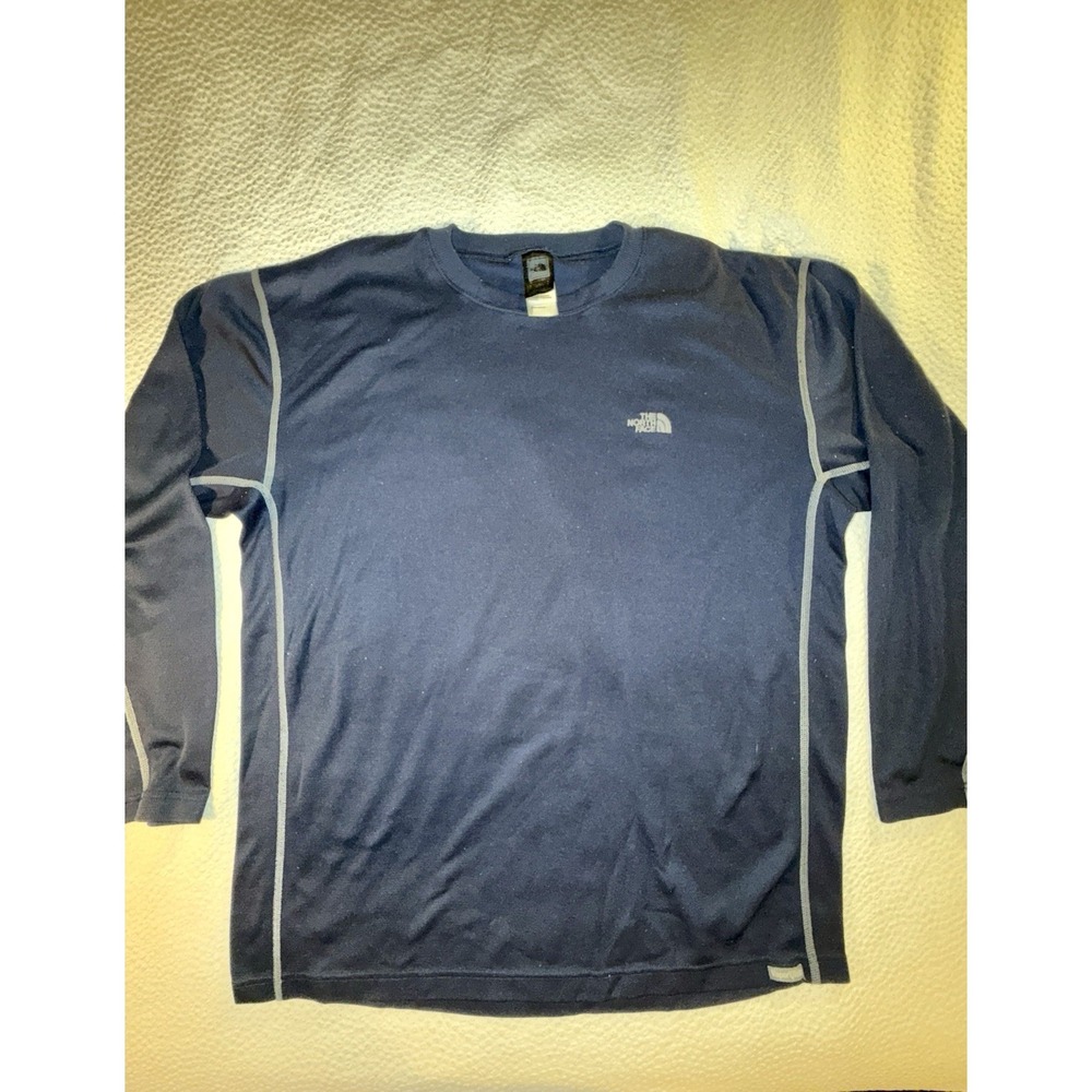 The North Face Shirt Mens XL Blue VaporWick Long Sleeve Navy Blue‎ Outdoor